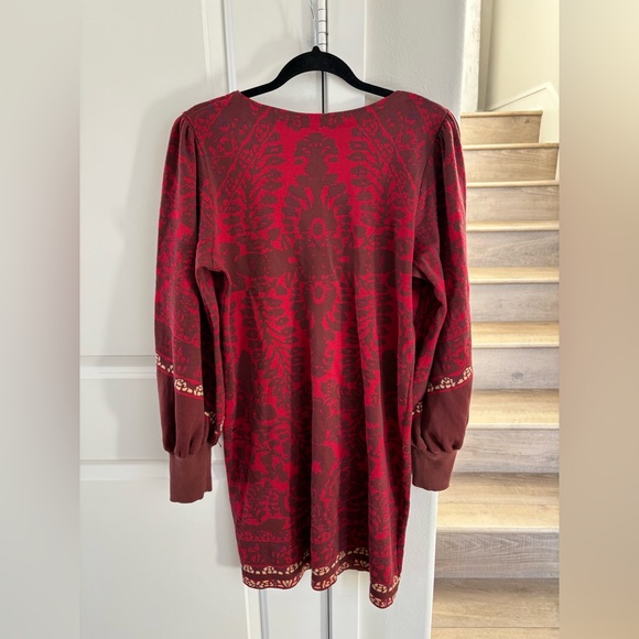 FREE PEOPLE Red Music and Lyrics Lightweight Sweater Dress - Picture 4 of 10